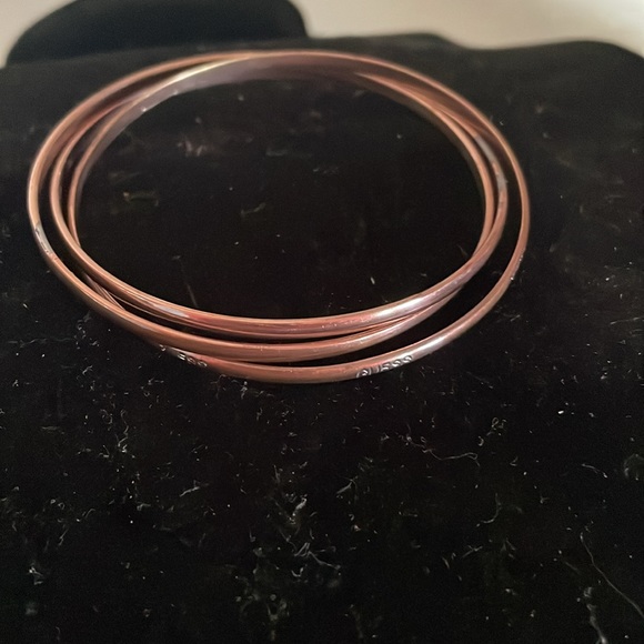 Vintage 1980s 8” Guess triple mixed metal copper bangle bracelets - Picture 3 of 11